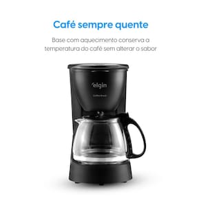 Cafeteira Elétrica Elgin Coffee Break 15 Xícaras Preta 650W Filtro Permanente Sistema Corta-Pingo - 110V - 2