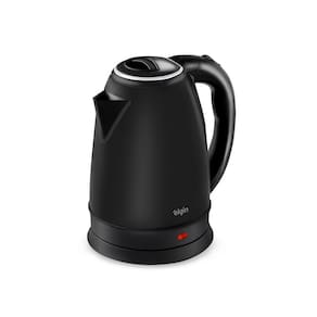 Chaleira Elétrica Elgin Inox 2L Preta 1200W Jarra Sem Fio Desligamento Automático - 110V - 1
