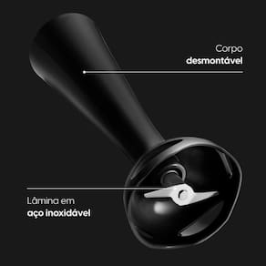 Mixer Elgin Turbo Chef 3 em 1 Preto 200W Copo 700ml Miniprocessador Fouet - 110V - 3