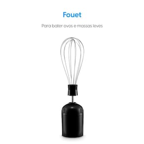 Mixer Elgin Turbo Chef 3 em 1 Preto 200W Copo 700ml Miniprocessador Fouet - 220V - 1