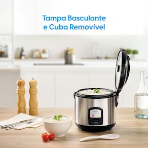 Panela Elétrica de Arroz Elgin PAR20 5 Xícaras 1L 400W Cuba Antiaderente Função Aquecer Acompanha Acessórios **2. - 110V - 3