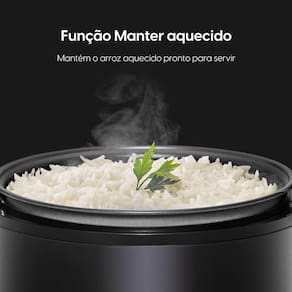 Panela Elétrica de Arroz Elgin Rizzo PAR40 5 Xícaras 1L 400W Cuba Antiaderente Função Aquecer Design Black Piano - 220V - 3