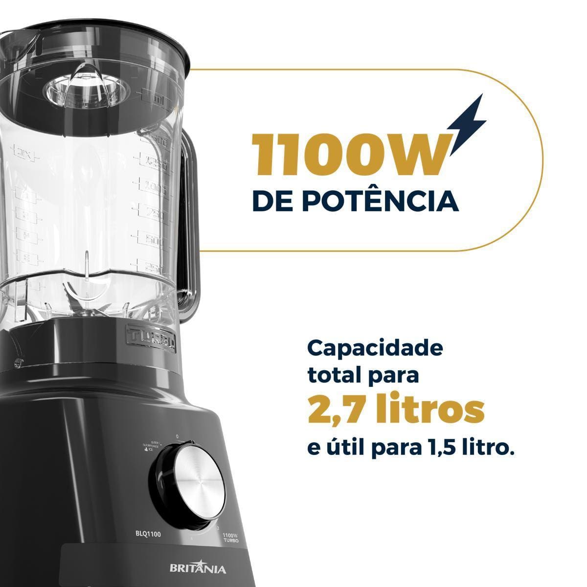 Liquidificador Britânia BLQ1100 1100W Preto - 220V - 1
