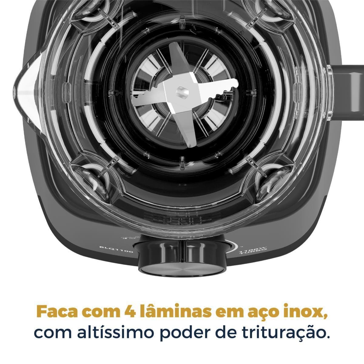 Liquidificador Britânia BLQ1100 1100W Preto - 220V - 3