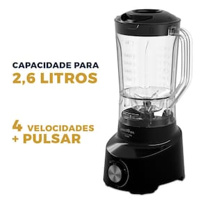 Liquidificador Britânia Diamante 4 Velocidades 600W Preto - 110V - 1