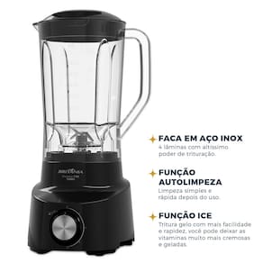 Liquidificador Britânia Diamante 4 Velocidades 600W Preto - 110V - 2