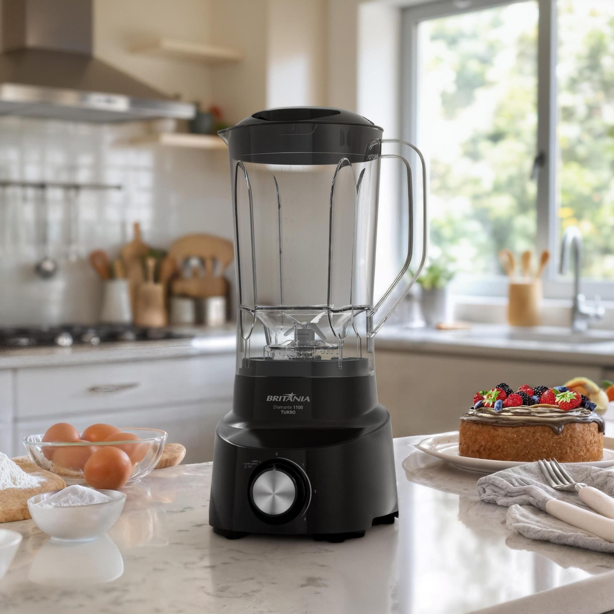 Liquidificador Britânia Diamante 1100 4 Velocidades 600W Preto - 220V - 1
