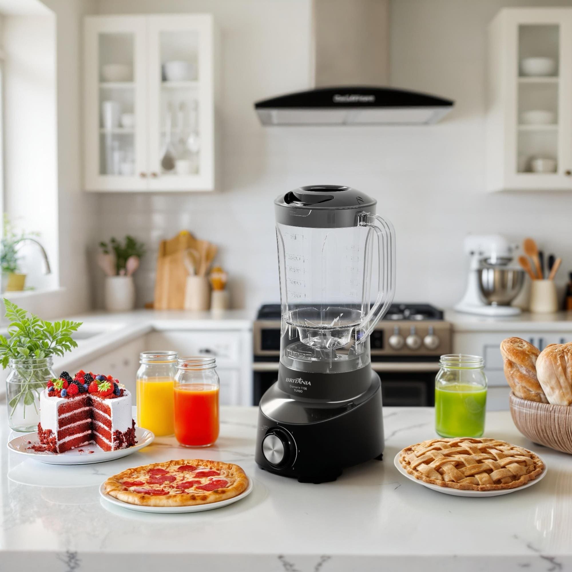 Liquidificador Britânia Diamante 1100 4 Velocidades 600W Preto - 220V - 2