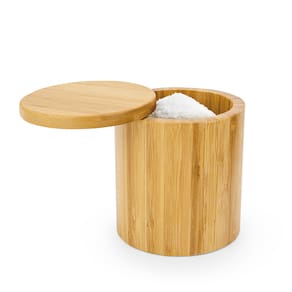 Saleiro Porta Condimentos Euro Home Bambu com Tampa Imantada - 2