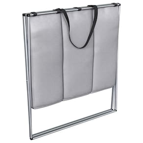 Organizador de Roupas Euro Home Flash Limp 3 Compartimentos Dobrável em Poliéster Cinza - 3