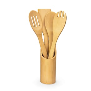 Conjunto de Utensílios Euro Home Bambu 5 Peças Antibacteriano - 1