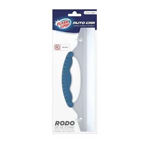 Rodo de Silicone Flash Limp Automotivo Azul Anatômico - 1