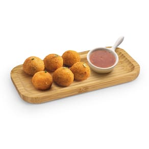 Bandeja Retangular Euro Home Bambu 25x12cm Material Sustentável - 1