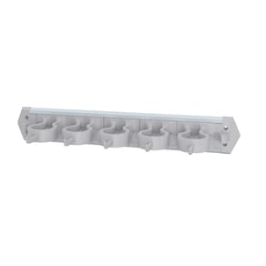 Suporte Mop e Vassoura Flash Limp Cinza com 5 Compartimentos - 1