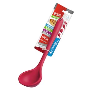 Concha Terrina Euro Home Silicone Vermelha com Cabo Metal - 1