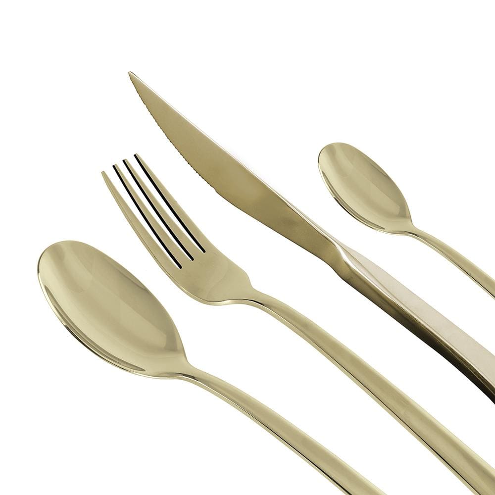 Faqueiro Fracalanza Ravel Champanhe em Aço Inox 24 Peças - 3