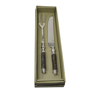 Conjunto Trinchante Arvoredo Fracalanza em Aço Inox com Faca e Garfo 2 Peças