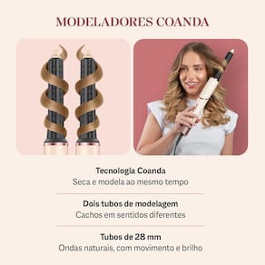 Secador 5 em 1 Mondial SM-01-BLDC-CP 1500W Tecnologia Cerâmica Rosa - 220V - 3