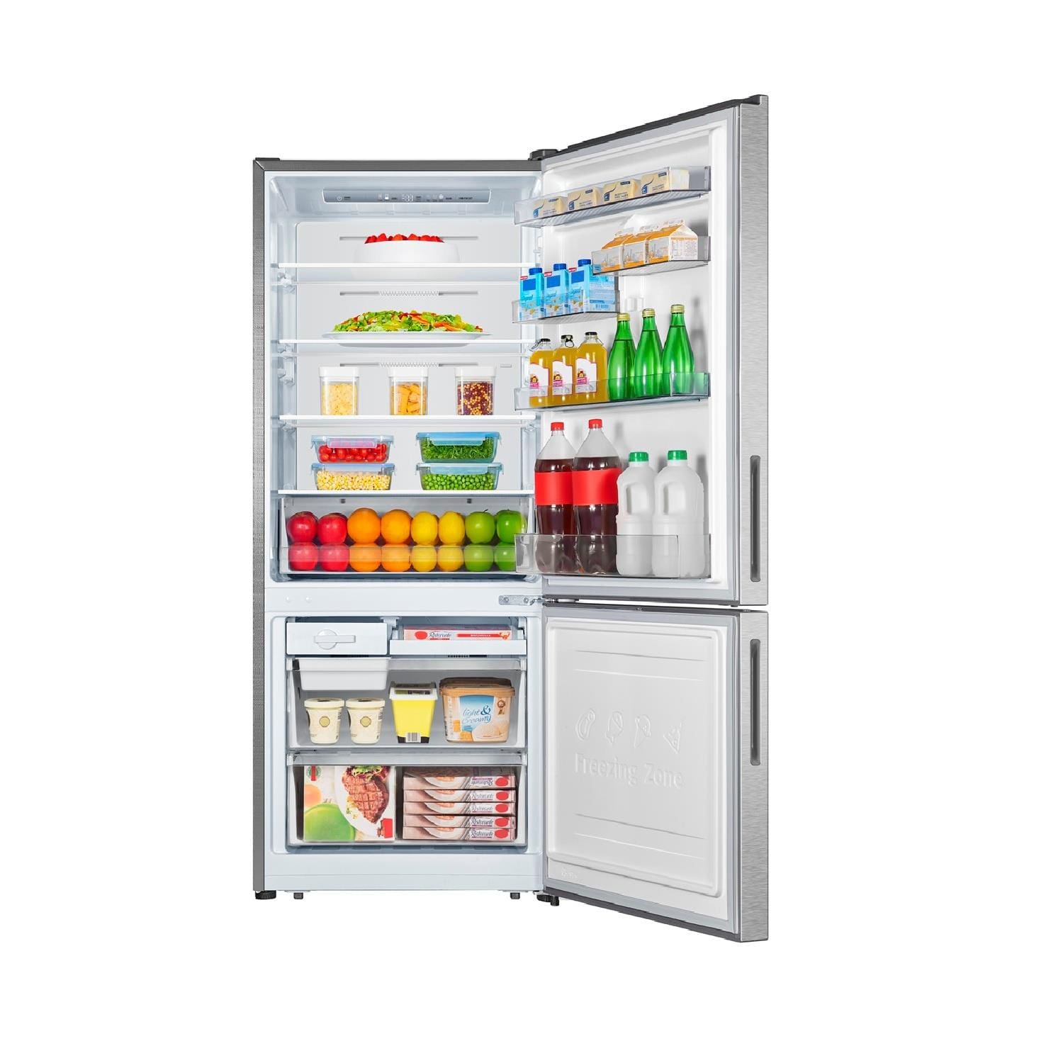 Geladeira Hisense Frost Free 417L Duplex Inverter RB422P3ESA1 Bottom Freezer Inox - 2