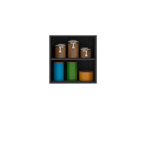 Armário Aéreo de Cozinha Poliman Etna 58cm 1 Porta Grafite - 2