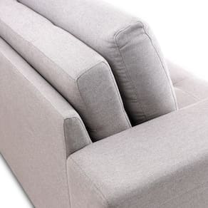 Sofá Retrátil e Reclinável Herval Apolo 4 Lugares Cinza Encosto com Almofadas Madeira Maciça Espuma Soft - 3