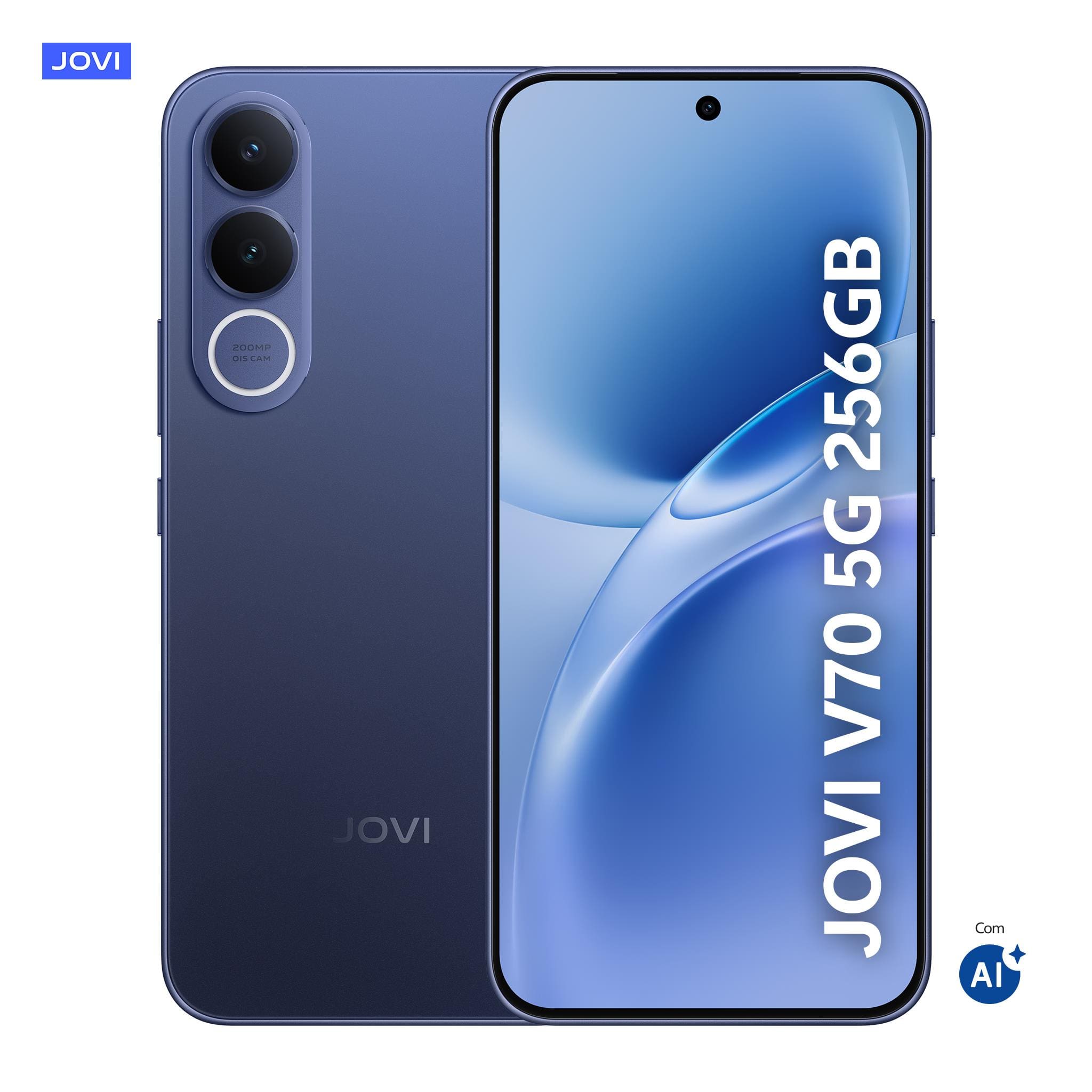 Smartphone JOVI V70 5G Tela 6.83" 256GB Câmera 200MP Bateria 7000mAh Azul Safira - 1