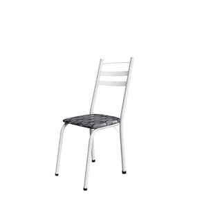 Conjunto de Mesa com 4 Cadeiras Artefamol Sabiá Redonda Granito Aço Courvin - Branco - 3