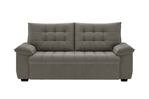 Sofá 3 Lugares Luizzi Berlim Veludo 200cm Madeira Maciça - Capuccino - 1