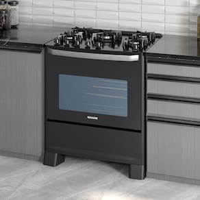 Fogão 5 Bocas Suggar FGVMTG512PT Master Grill Piso Mesa de Vidro Tripla Chama Preto - 220V - 1