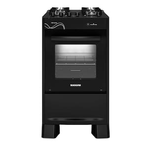 Fogão de Piso 4 Bocas Suggar Neo Glass Vidro Temperado Preto Bivolt - 2