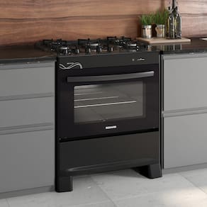 Fogão de Piso 5 Bocas Suggar Neo Glass Vidro Temperado Bivolt Preto - 1