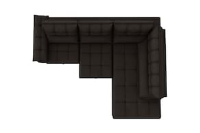 Sofá de Canto Luizzi Capri Slim 2.90m Estrutura Madeira Maciça Espuma D28 - Marrom - 1