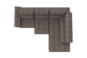 Sofá de Canto Luizzi Capri Slim 2.90m Estrutura Madeira Maciça Espuma D28 - Nescau - 1