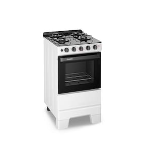 Fogão Esmaltec Ideal Super Glass Branco 4 Bocas Mesa de Vidro Forno 50L Bivolt - 3