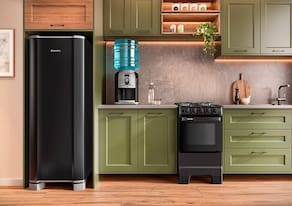 Fogão a Gás Esmaltec F4VAP Ideal Super Glass Mesa de Vidro 4 Bocas Bivolt Preto - 1