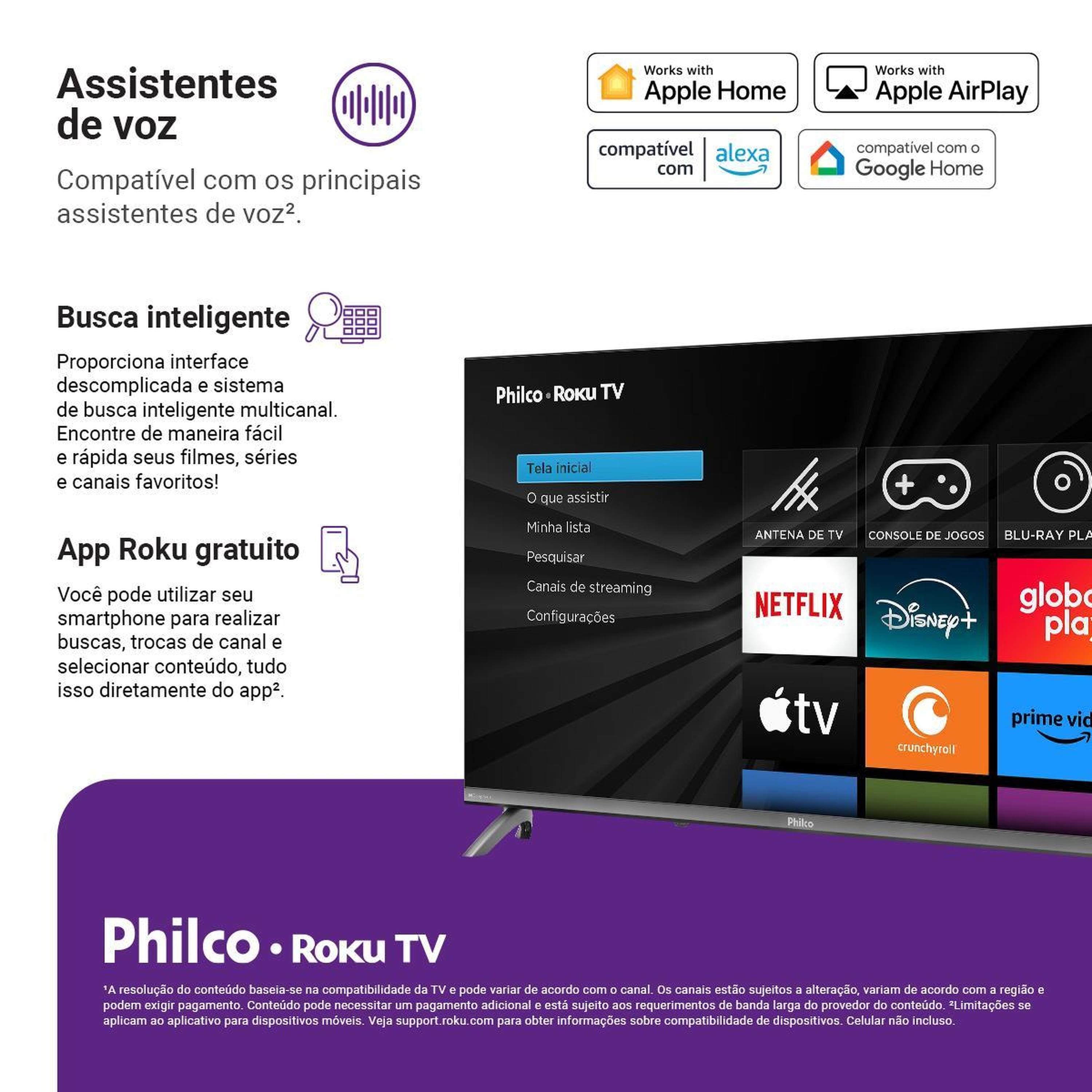 Smart TV 32" HD Philco P32CRB Roku TV HDR10 Dolby Audio - 2