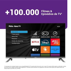 Smart TV 32" HD Philco P32CRB Roku TV HDR10 Dolby Audio - 3