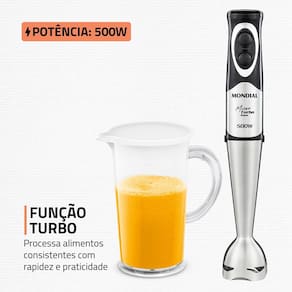 Mixer Mondial M-16-BI 500W Turbo Haste Inox Preto Inox - 220V - 1