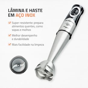 Mixer Mondial M-16-BI 500W Turbo Haste Inox Preto Inox - 220V - 2