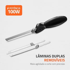 Faca Elétrica Mondial FA-01 100W Lâminas Duplas Trava Segurança - 110V - 1