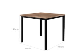 Conjunto Mesa Quadrada 90x90 com 4 Cadeiras Artefamol Juriti Preto Fosco e Tampo BP - 3