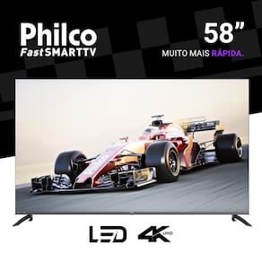 Smart TV 58” 4K Philco P58CRB LED Roku TV HDR10 Dolby Audio - 1