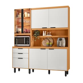 Cozinha Poliman Murano 7 Portas 2 Gavetas Freijó UV Off Acetinado - 2