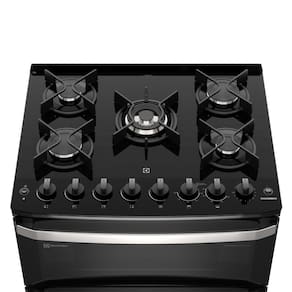 Fogão Electrolux Experience FE5DB 5 Bocas Mesa de Vidro Forno Duplo PerfectCook360 Preto - 110V - 2