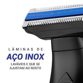 Aparador de Pelos Philco PAP02 USB Cinza/Azul - Bivolt - 1
