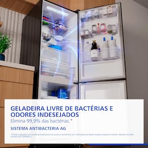 Geladeira Panasonic 407L Bottom Freezer BB41B Black Glass - 110V - 3