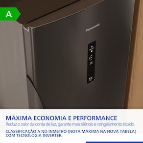 Geladeira Panasonic BB41T Inverse 407L Frost Free Inverter Titânio - 220V - 2
