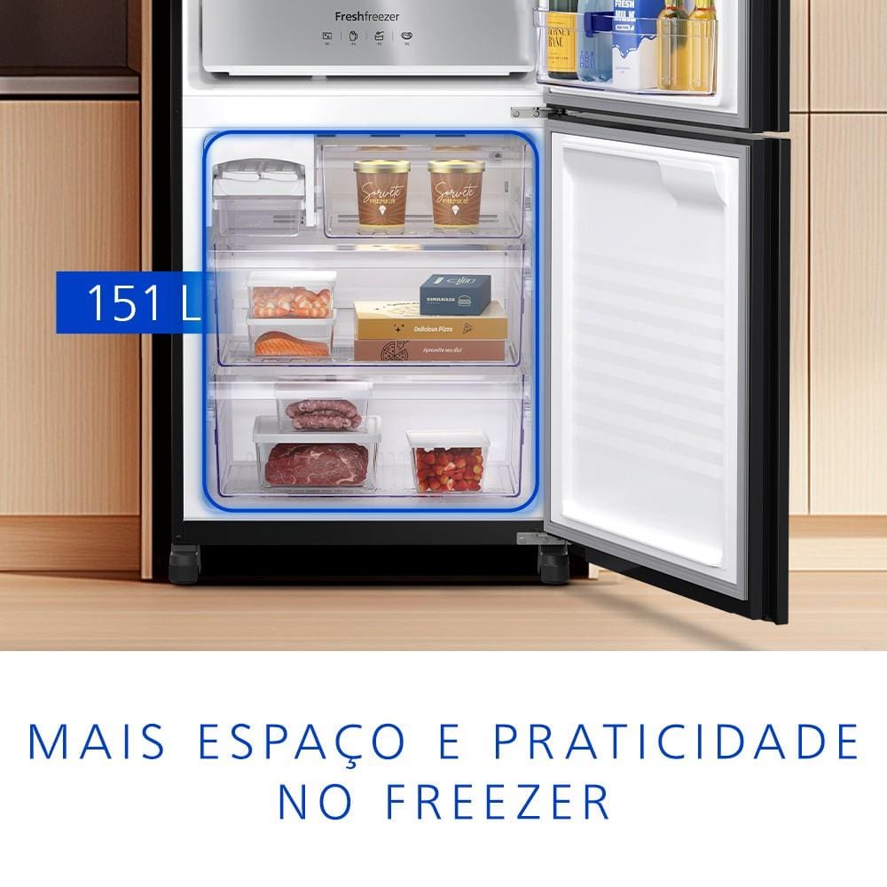 Geladeira Panasonic BB65B Frost Free 467L Inverse Black Glass - 110V - 3