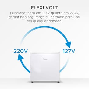 Frigobar Midea 45L MDRD086FGD013 Inverter Branco e Preto Prata Porta Reversível Bivolt - 2