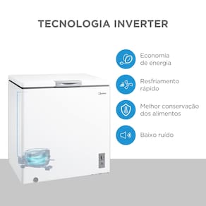 Freezer Horizontal Midea MDRC280SFZ 198L Inverter 3 em 1 Bivolt Branco - 2
